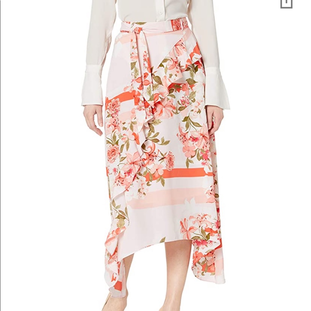 NWT Calvin Klein Sz 12 front ruffle skirt
